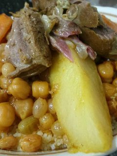 صورة لوصفة كسكس (طعام) باللحم