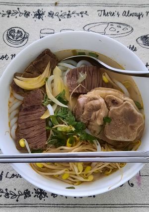 Hình của món Bún bò từ gói dh food.