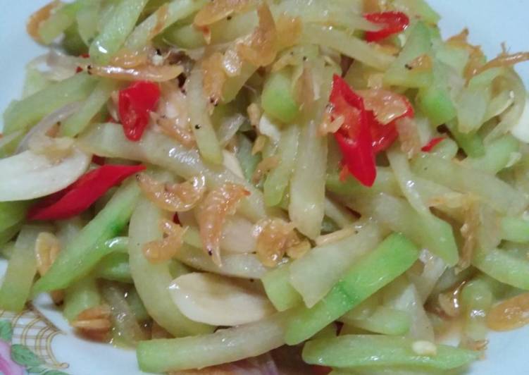 Bagaimana memasak Tumis labu rebon, Bikin Ngiler