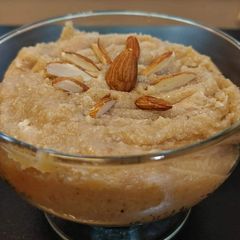 A picture of Badam ka halwa.