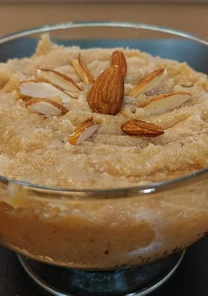 A picture of Badam ka halwa.