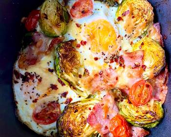 Popular Recipe Baked egg bacon brussel breakfast Very Delicious