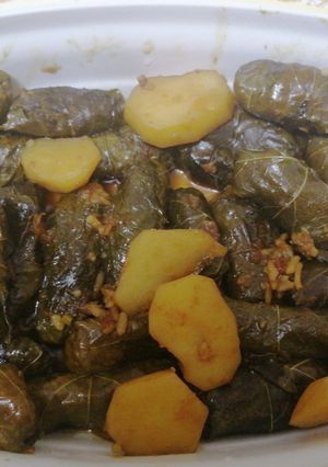 صورة لوصفة ورق عنب حامض ولذيذ جداً على طريقتي 😋😋😋