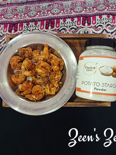 A picture of Fried Prawns with Potato Starch.