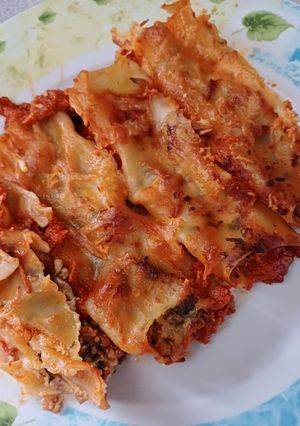 Φωτογραφία της συνταγής Κανελόνια με κιμά, σπανάκι και τυριά