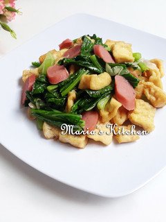 Foto resep Oseng Sawi Tahu Sosis