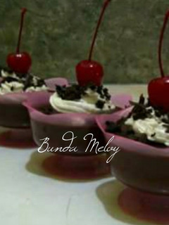 Foto resep Pudding Blackforest in Cup