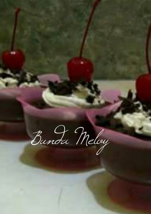 Foto resep Pudding Blackforest in Cup