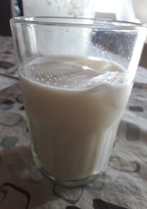 Una foto de Licuado de banana y naranja