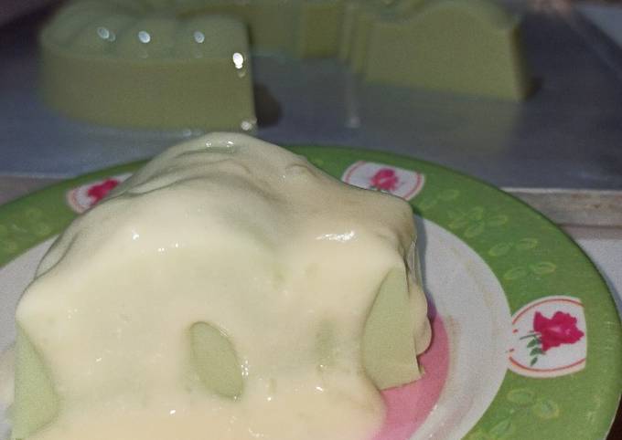 Bagaimana Menyiapkan Puding susu matcha latte Anti Gagal