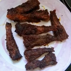 Dried Bombay duck fried A picture of Dried Bombay duck fried.