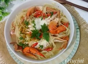 Foto resep Mie Kepiting Kuah Pedas
