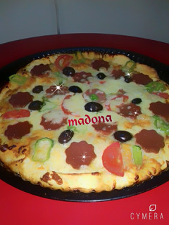 صورة لوصفة كيكه البيتزا 🍕🍕البسيطه وبعجينه 10 د