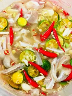 Hình của món Tai heo ngâm xả tắc.