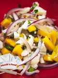 Ceviche de bacalao y mango 🥭
