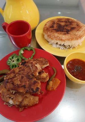 عکسی از دستور ماهی سوخاری و سس مخصوص