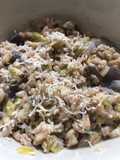 Leek spelt risotto