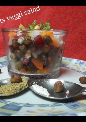 चणा,फ्रुट,व्हेजि सलाड (mix salad recipe in marathi) रेसिपी चे मुख्य फोटो 