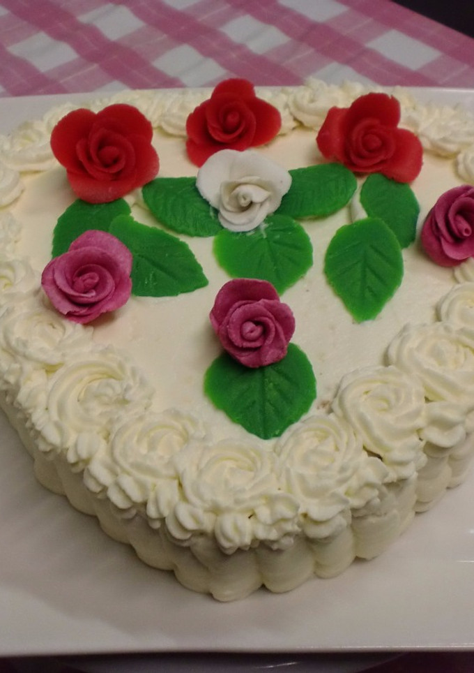 Una foto de Tarta corazón para San Valentín