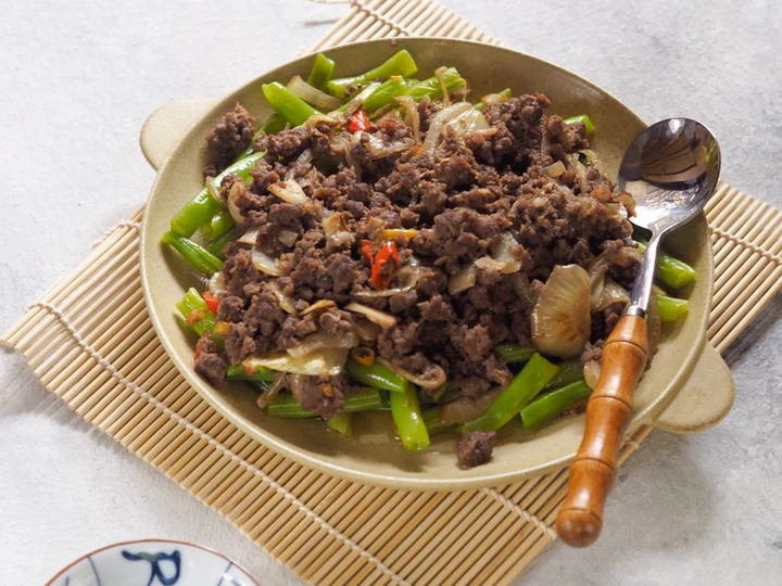 Langkah Mudah untuk Membuat Resep  Tumis Buncis Daging Cincang yang Lezat, Lezat