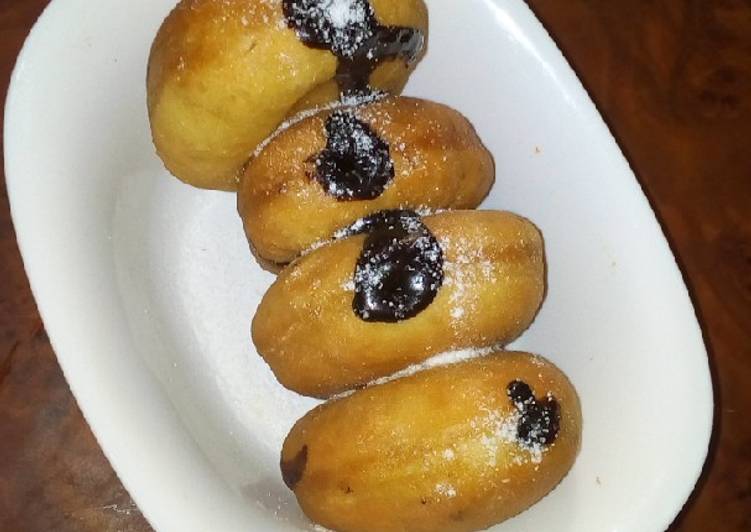 Fluffy chocolate filled Doughnuts