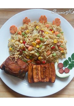 A picture of Coconut vegetable rice.