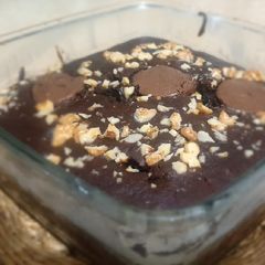 A picture of Walnut-Banana Eggless Chocolate Cake.