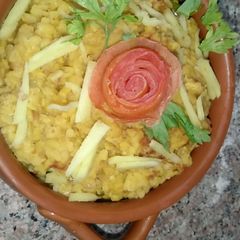 A picture of Dhaba style fry maash daal.