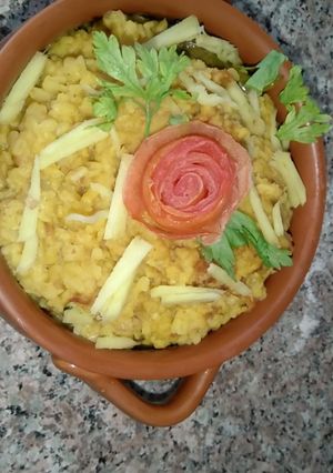 A picture of Dhaba style fry maash daal.