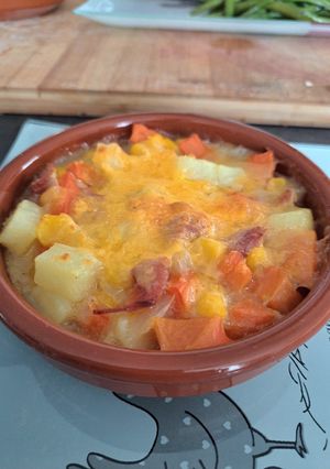 Une photo de Cassolette de maïs au cheddar