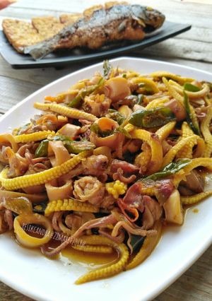 Foto resep Tumis cumi asin putren cabe ijo