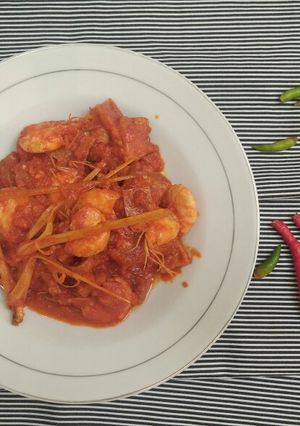 Foto resep Balado krecek & udang