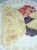 Manchego Cheese Omelette with Refried Beans