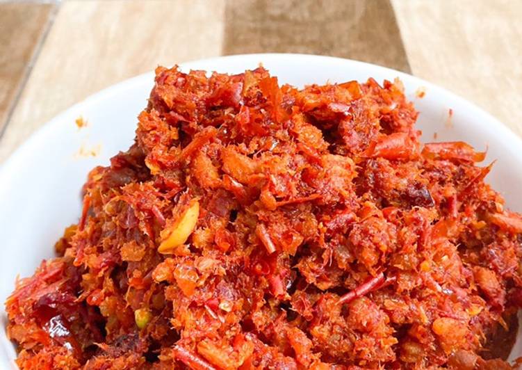 Resep Sambal Udang Kering Dried Shrimp Spicy Sambal, Lezat