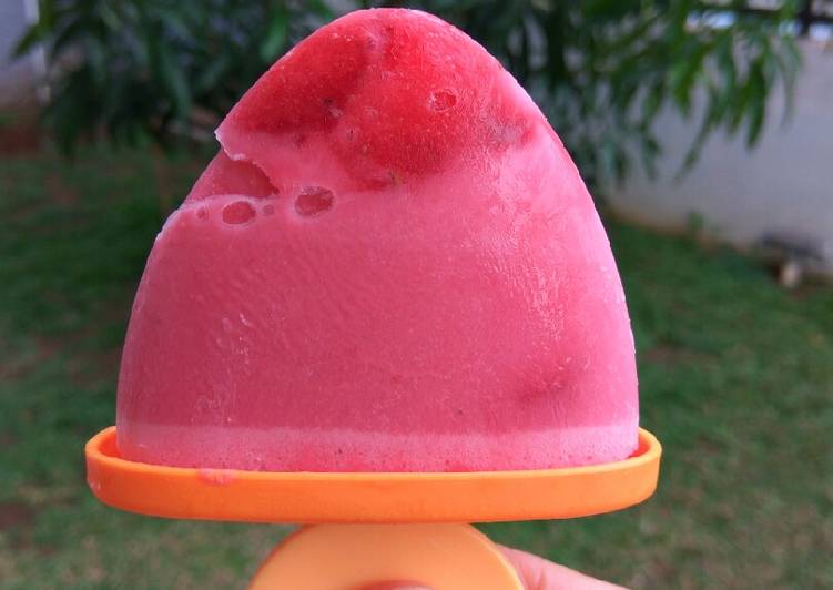 Resep Strawberry Yogurt Ice Cream/ Popsicle, Bikin Ngiler