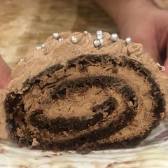 A picture of Chocolate Mousse Swiss Roll.