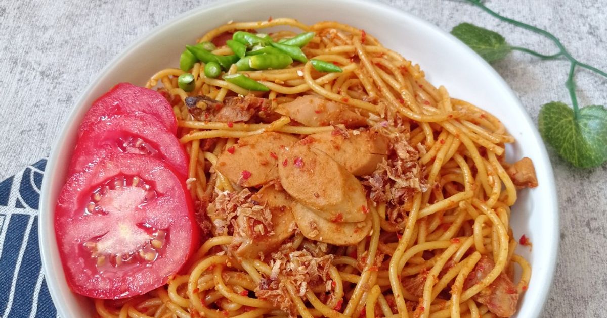 Mie Aceh (versi spaghetti)