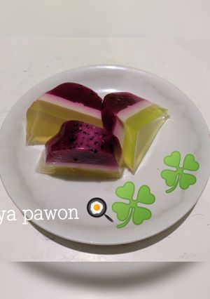 Foto resep Puding nasukamel (naga, susu karamel, melon)