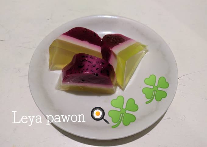 Puding nasukamel (naga, susu karamel, melon)