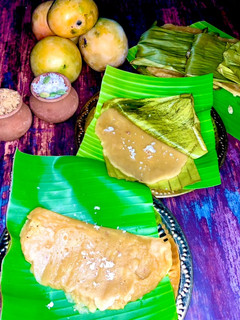 மாம்பழ இலை அடை /இலையப்பம் செய்முறை முக்கிய புகைப்படம்