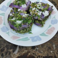 A picture of Stuffed purple yam (kaatla).