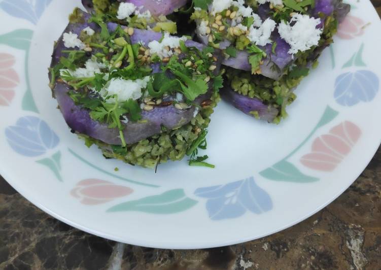 Stuffed purple yam (kaatla)