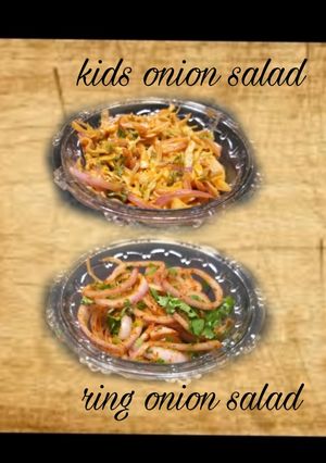 રીંગ ઓનયન સલાડ,અને કીડસ ફેવરેટ ઓનયન સલાડ(Onion Salad Recipe In Gujarati) રેસીપી મુખ્ય ફોટો