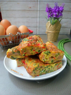 Foto resep Dadar Telur Kacang Panjang Dan Sosis