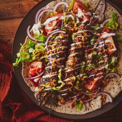 A picture of Doner Spiced Shish Köfte Kebabs.