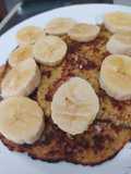 Panqueque con banano y avena aromatizado🍌