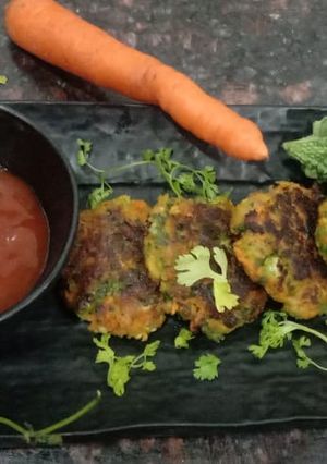 A picture of Bitter gourd tikki.