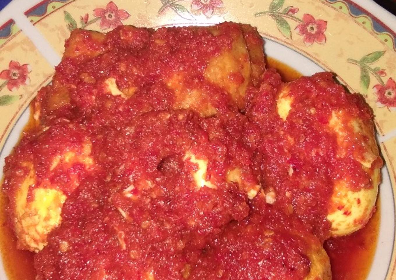 Telor ayam balado