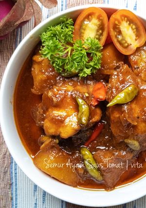 Foto resep Semur Ayam Saus Tomat