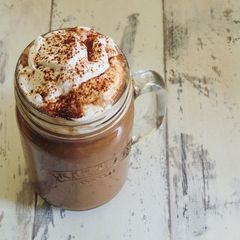 Chocolate Frappuccino with Whipped Coconut Cream A picture of Chocolate Frappuccino with Whipped Coconut Cream.